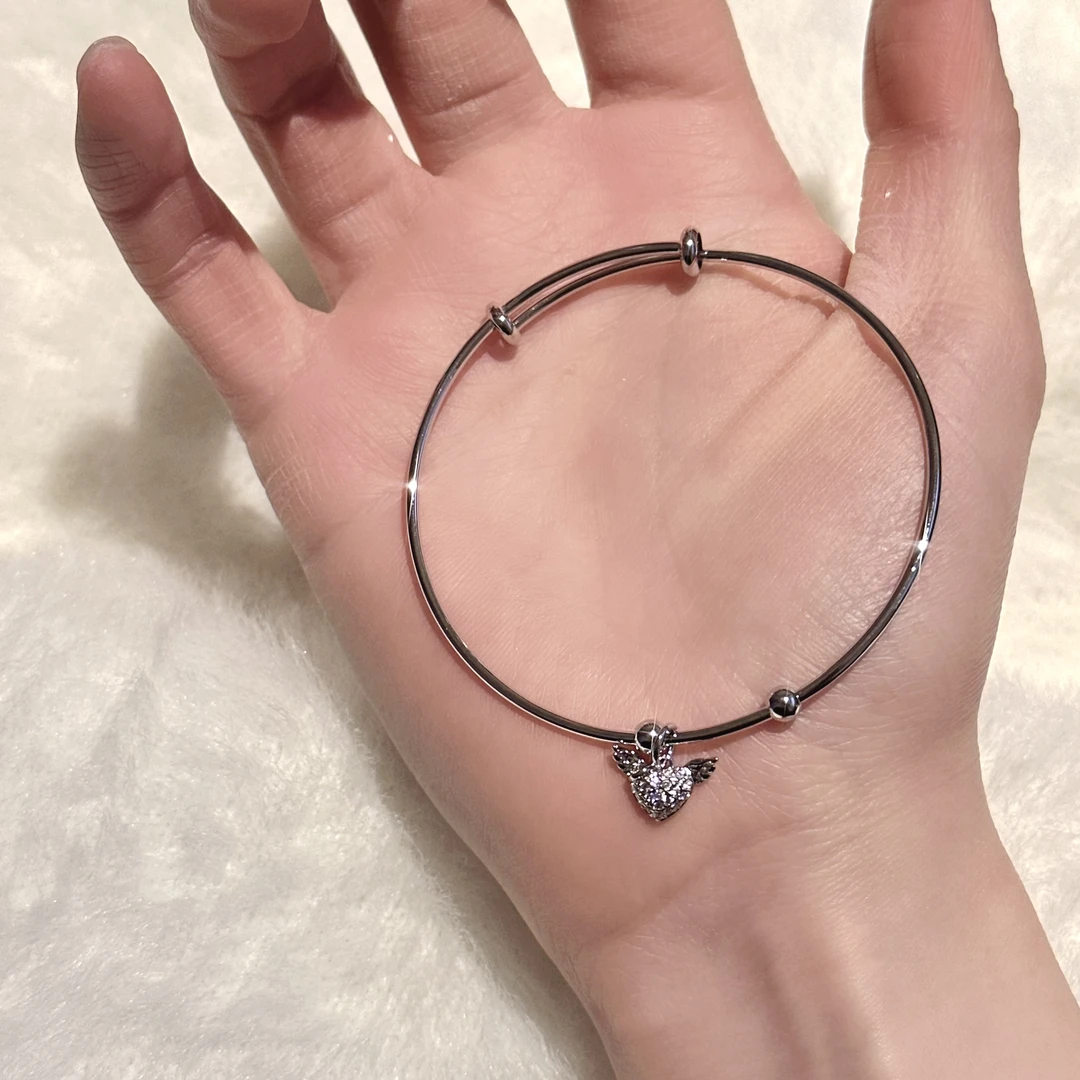 铜合金手链 SG1808-［爱心翅膀手环］合金可调节手环