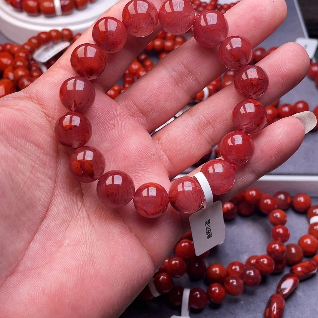 南红玛瑙未镶嵌手串南红瓦西13 mm手串