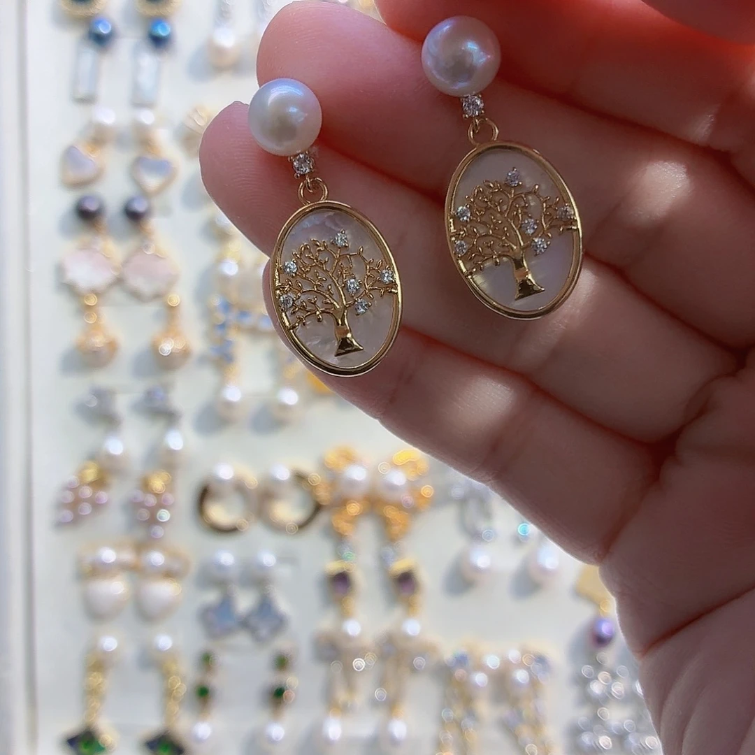 耳饰淡水珍珠合金