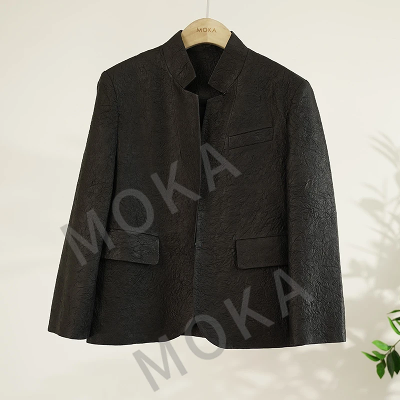 爱马褶皱100手工绵羊皮大自由度女士外套 241181(20922)