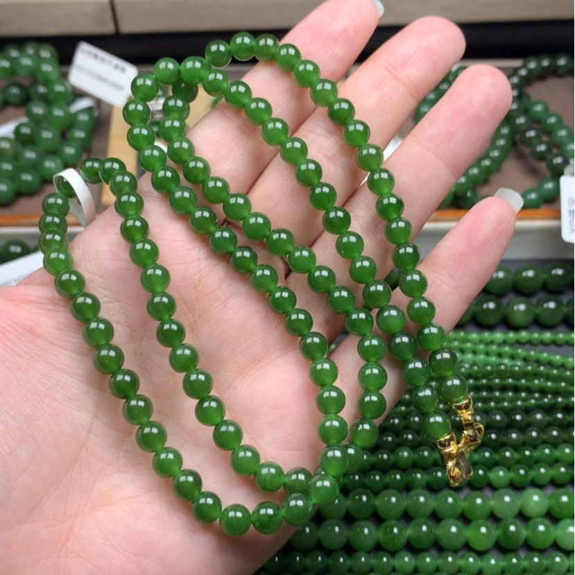 【闪购商品】颈饰未镶嵌和田玉（碧玉）董*糖6m