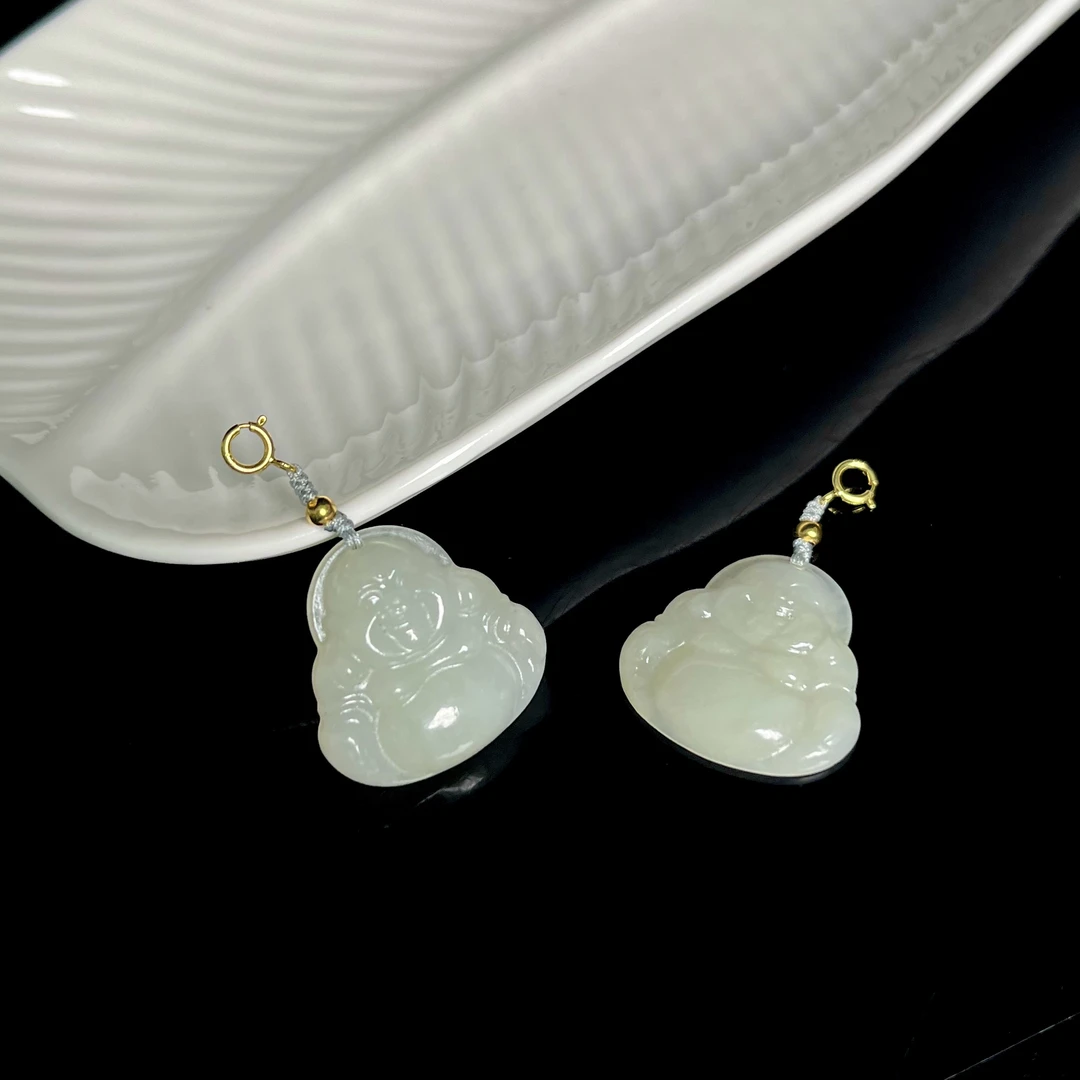 和田玉开口笑佛吊坠YC475多样性发其一简约时尚