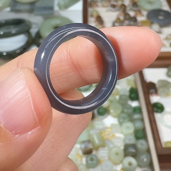 和田玉未镶嵌戒指16.4内径133