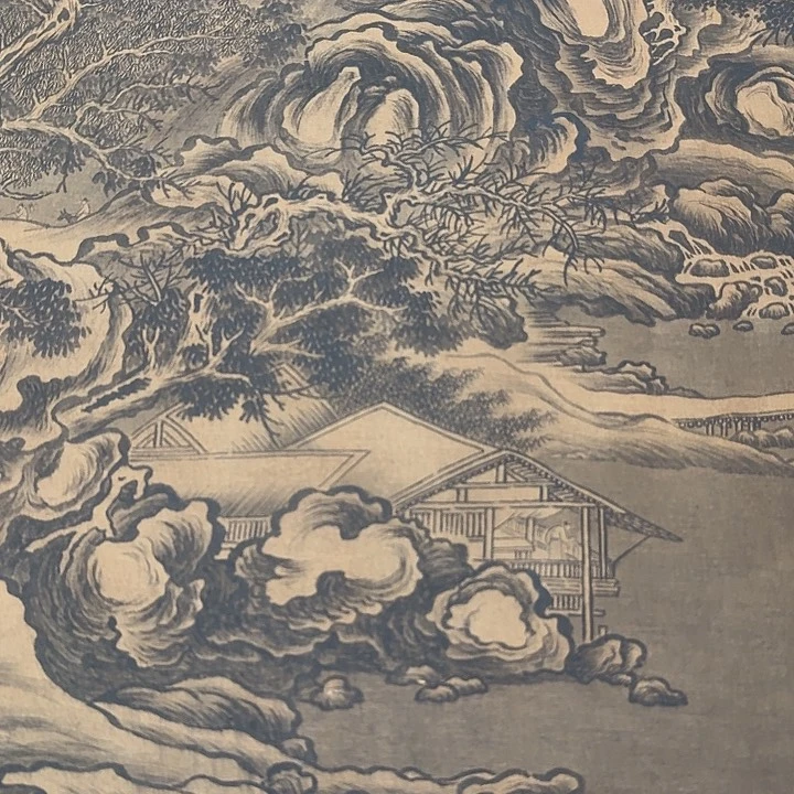 农**?山水图，山水图挂画