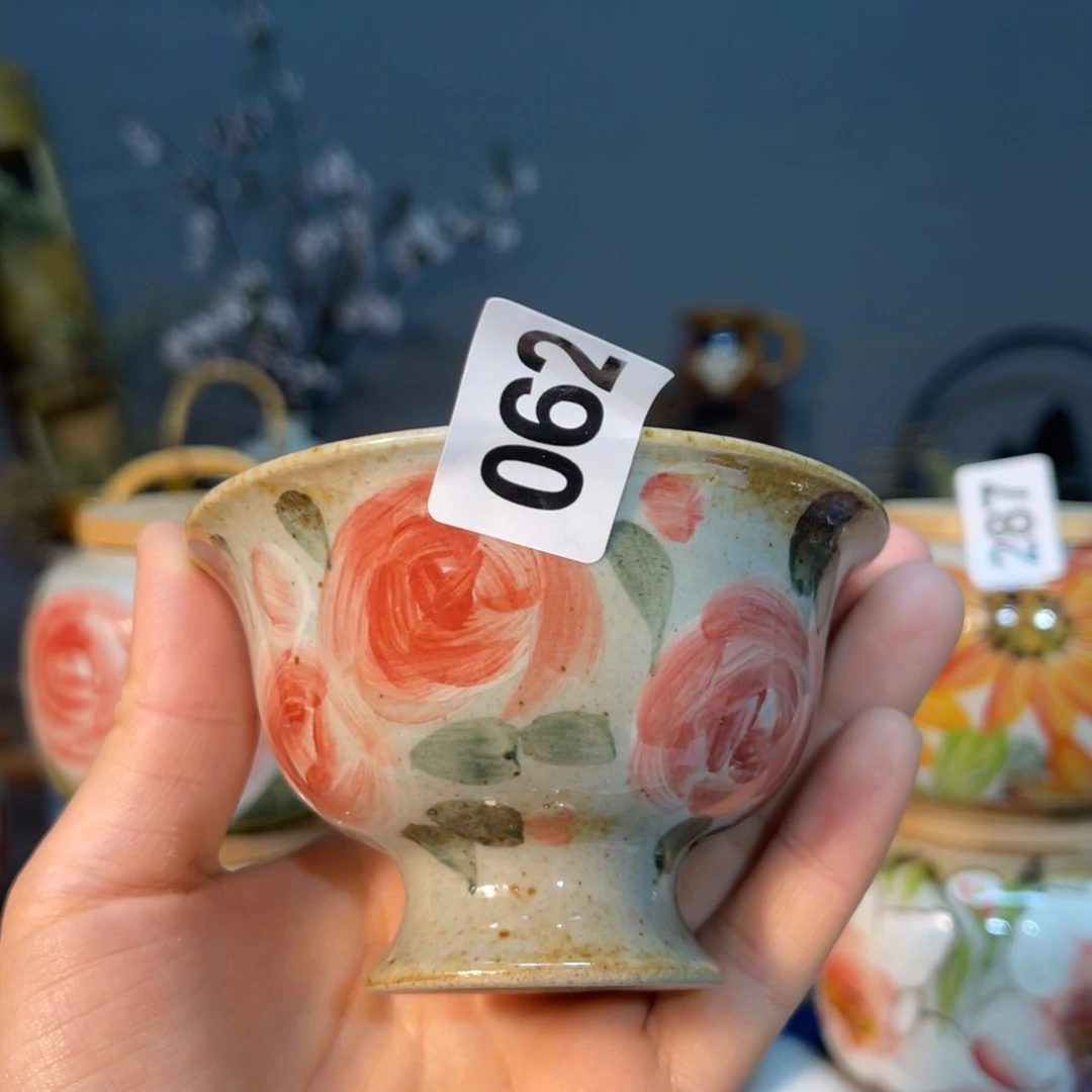 杯素浅陶瓷手工手绘