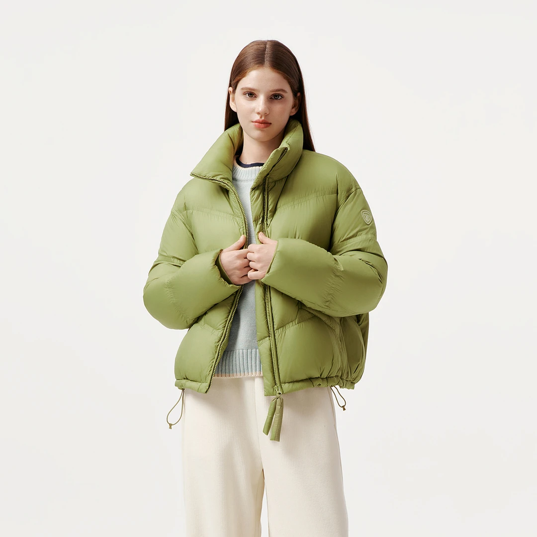 坦博尔女士羽绒服休闲时尚简约立领短款外套TB5530386A