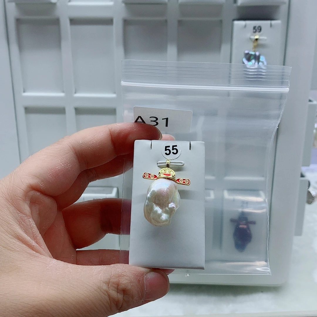 吊坠(不含链)淡水珍珠合金