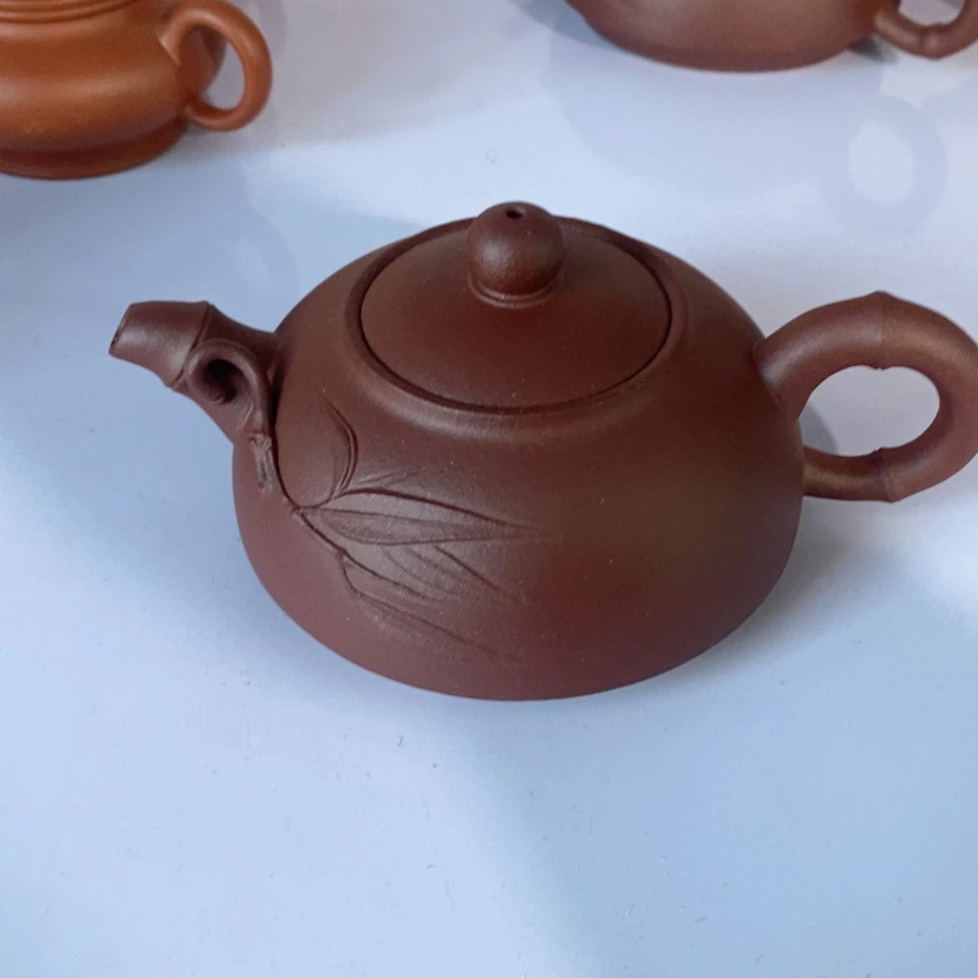 紫砂茶壶紫泥半月