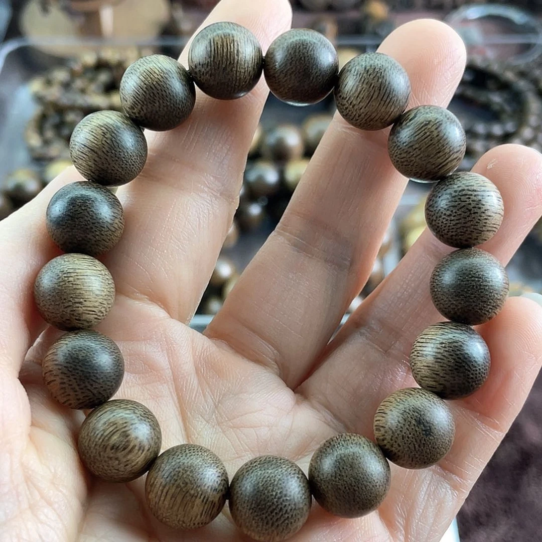 沉香手串头***花越南芽庄白棋