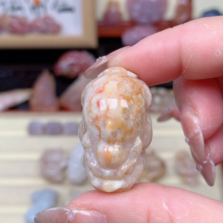 硅化玉手链足银镀金镶嵌