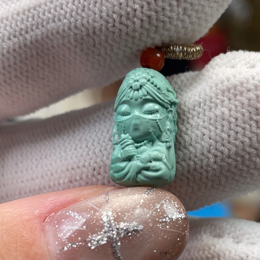 绿松石未镶嵌挂件