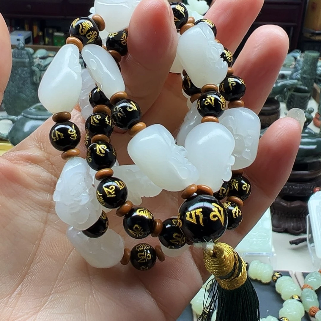 ꧁***꧂和田玉未镶嵌手串