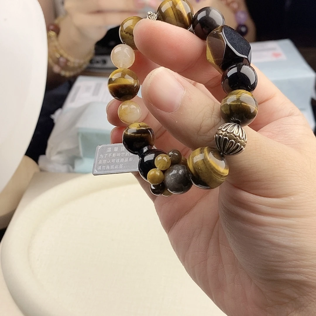 手链银S925镀金镶嵌水晶