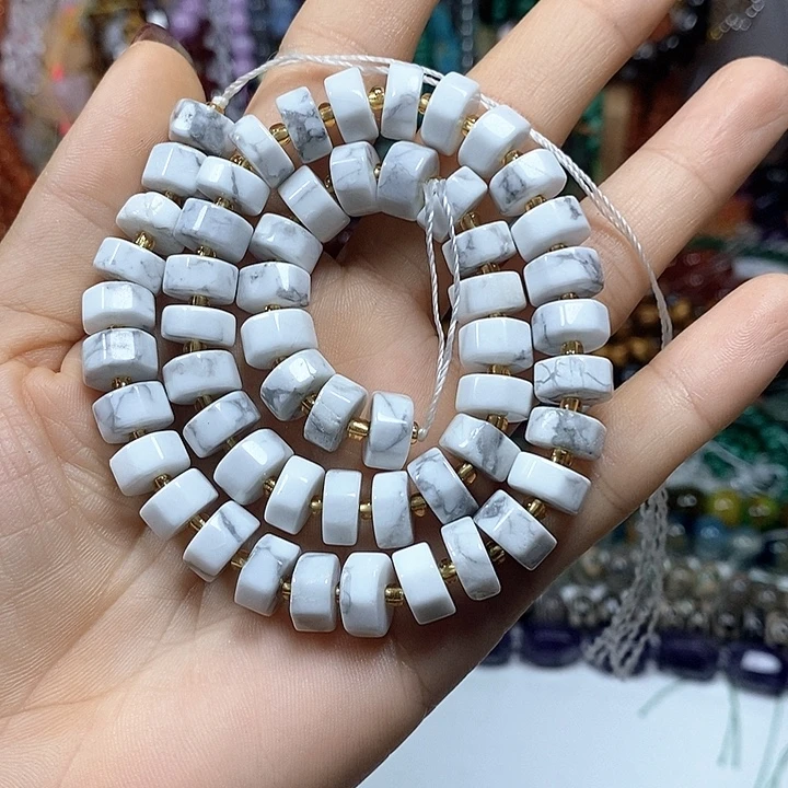 未镶嵌玛瑙/玉髓珠宝半成品天然白松卡10mm