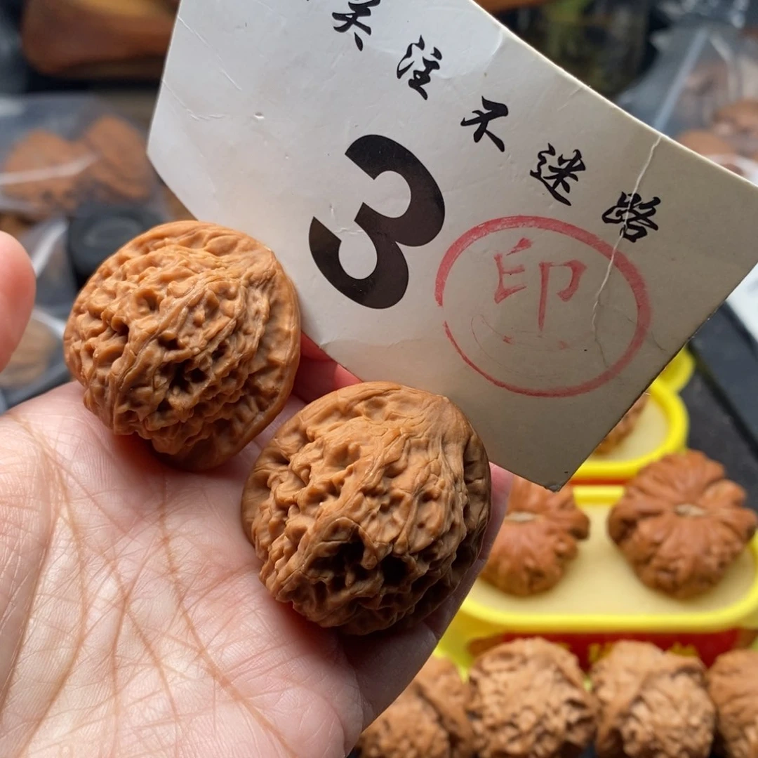 把件文玩核桃红狮子