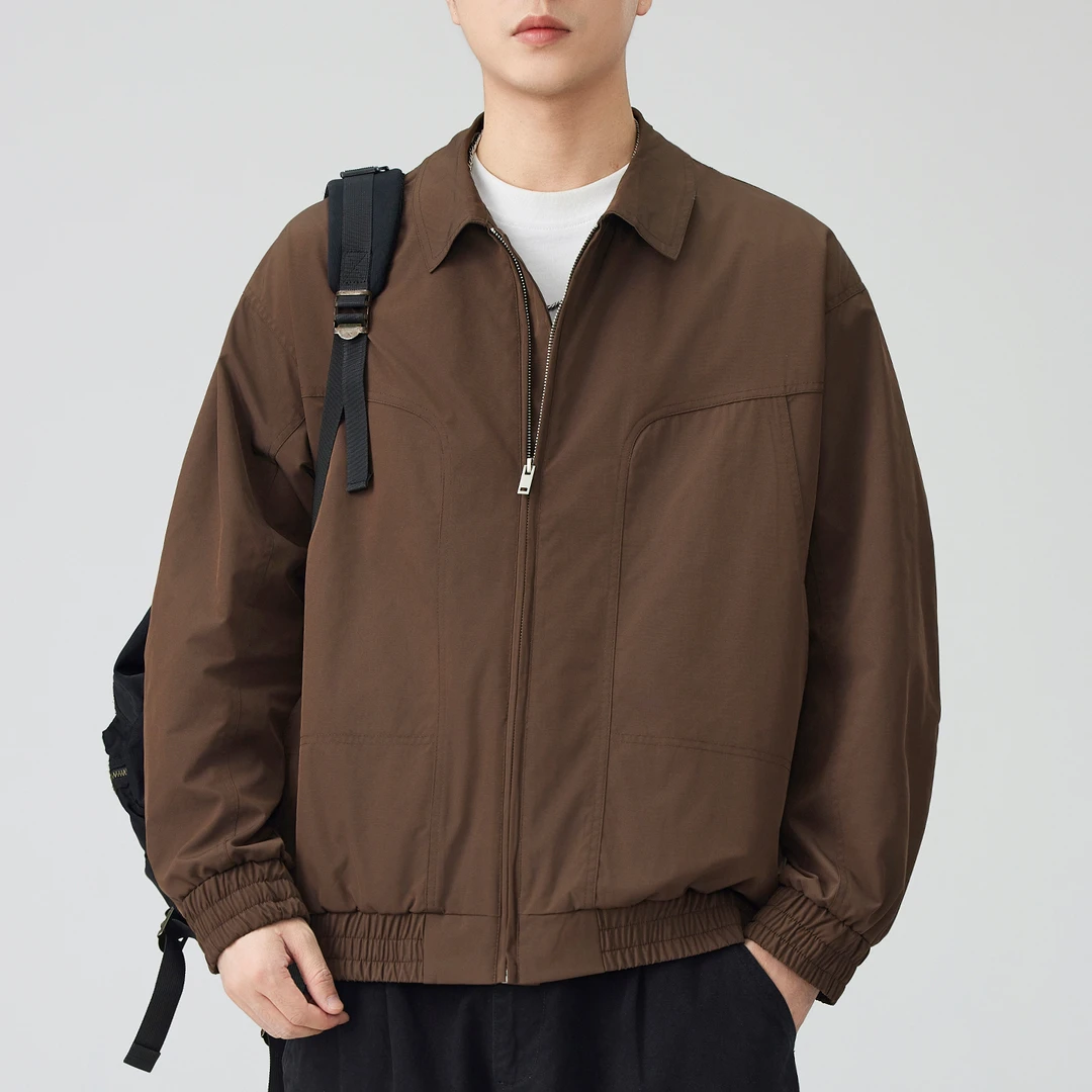 美式经典底特律工装夹克男春秋2025新款宽松潮牌休闲短款翻领外套