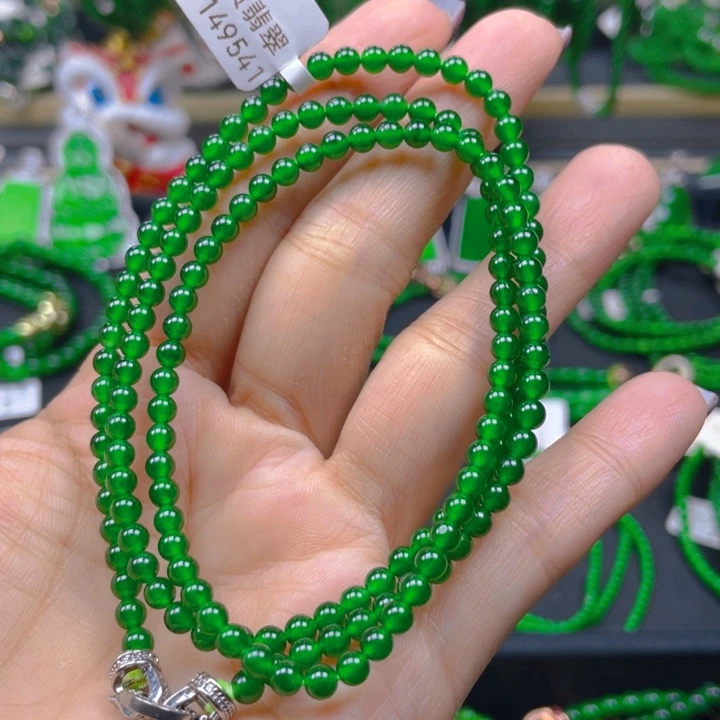 翡翠未镶嵌颈饰项链3.5