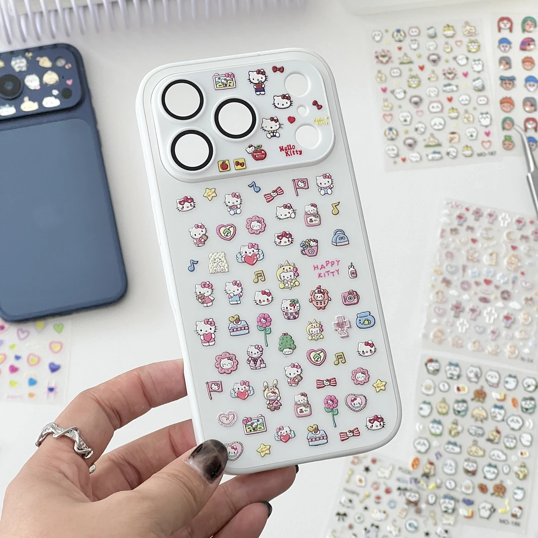kitty猫贴纸苹果iphone17手机后壳防水立体可爱创意小众装饰贴纸