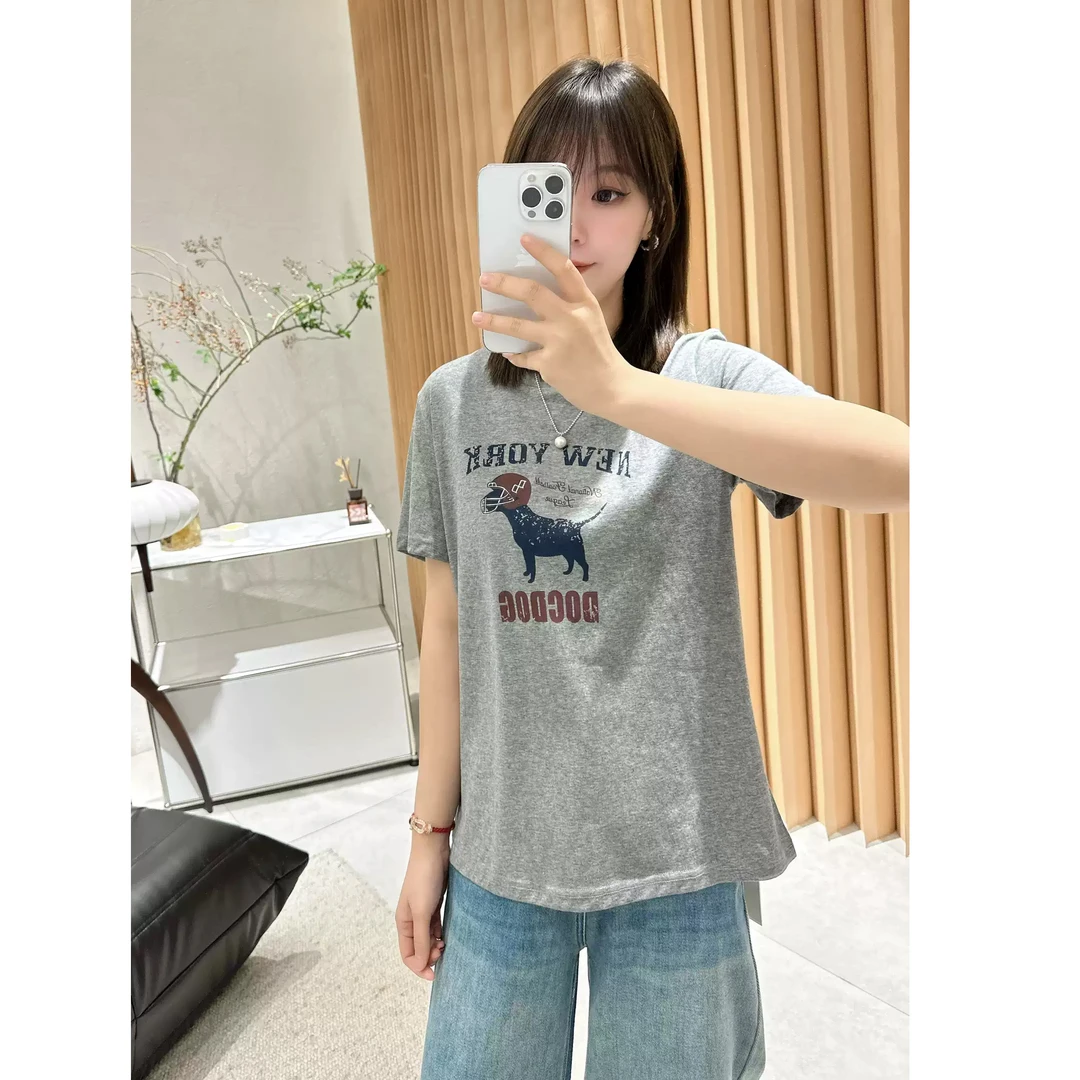 【褚培培自制】春夏超级好穿棒球狗狗短袖T恤女