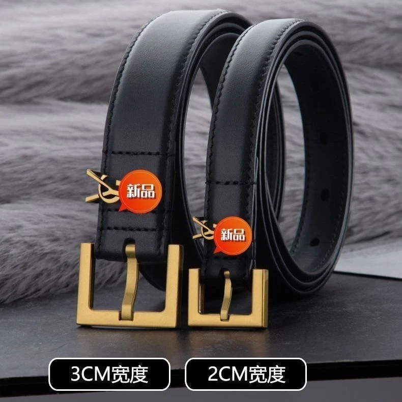 【方扣】杨树林真皮休闲腰带高端休闲时尚皮带女款
