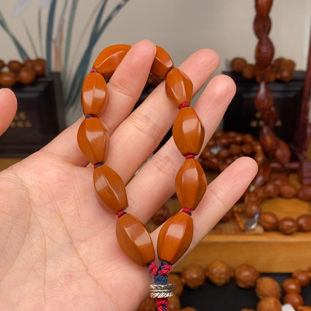手串橄榄核工作室六棱素珠