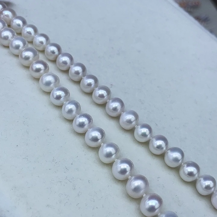 淡水珍珠颈饰银S925镶嵌➕9极光白