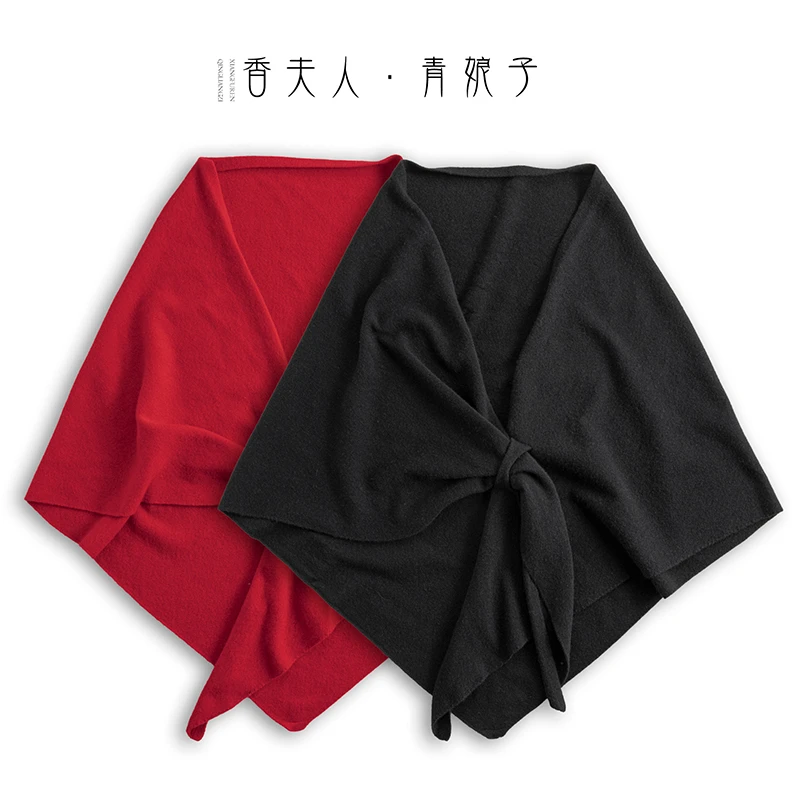 青娘子-（菲玉）绵羊毛简约中国风百搭气质披肩61213