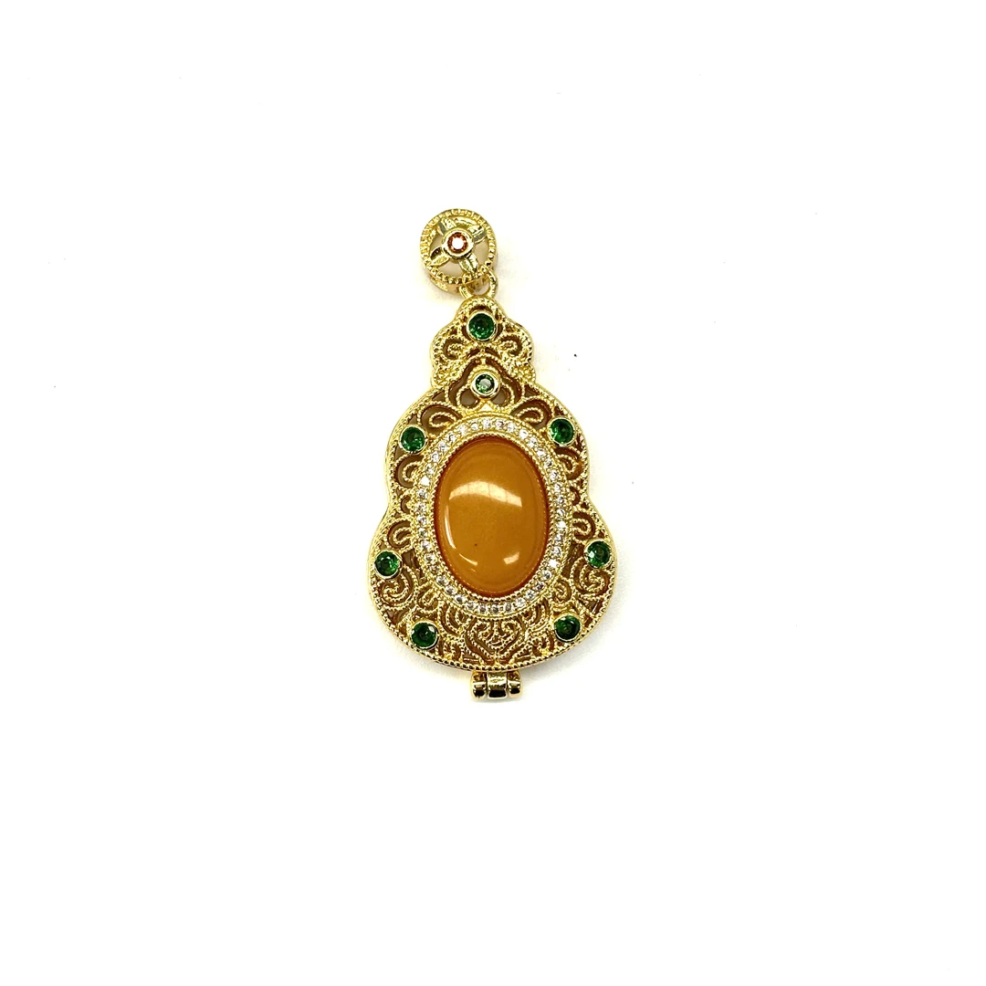 m526-国风气质设计款黄葫芦吊坠-赠礼盒