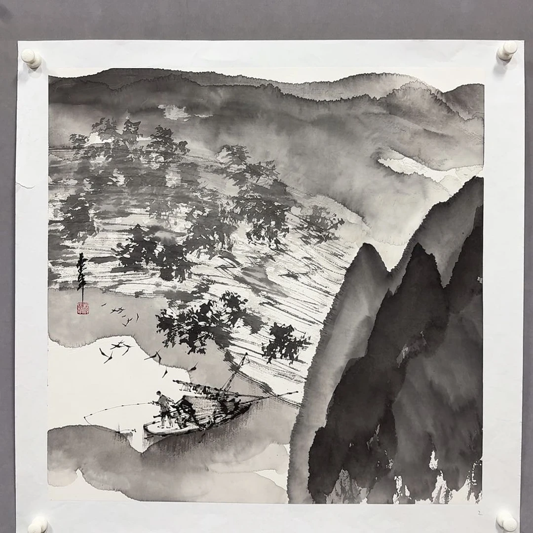 国画亲笔手绘放心去藏