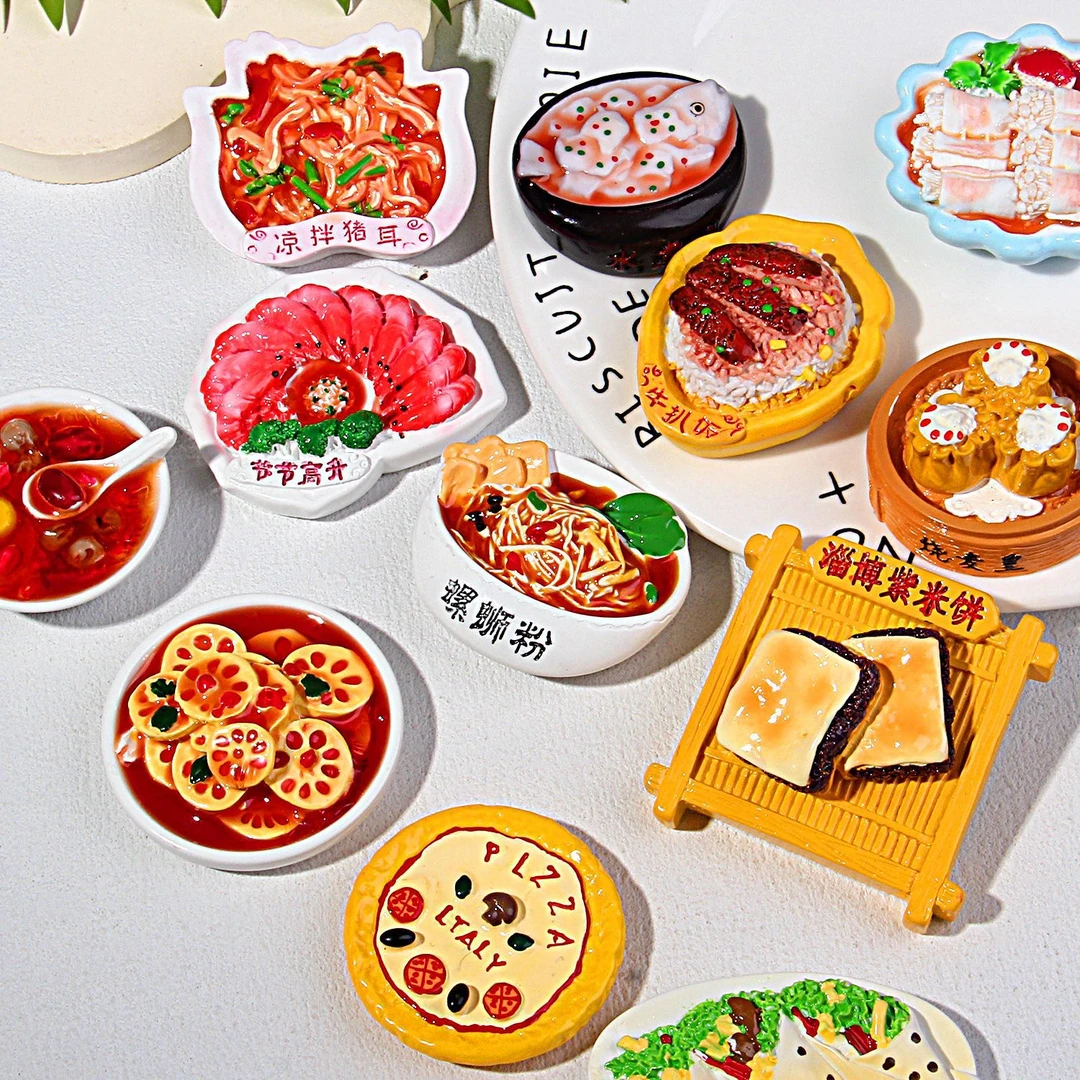 『直播拆』创意仿真食物冰箱贴 可爱磁吸装饰品玩具