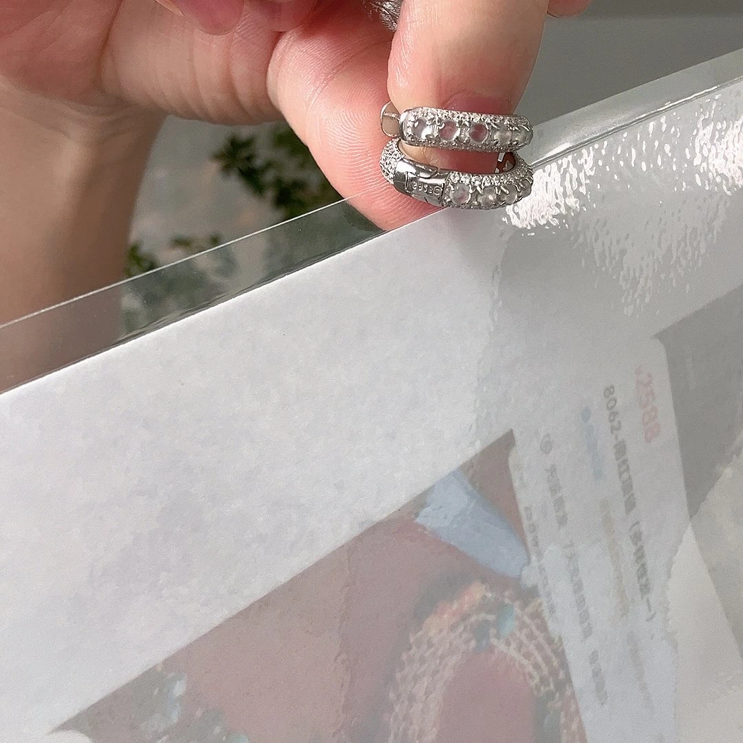 翡翠未镶嵌耳饰白冰