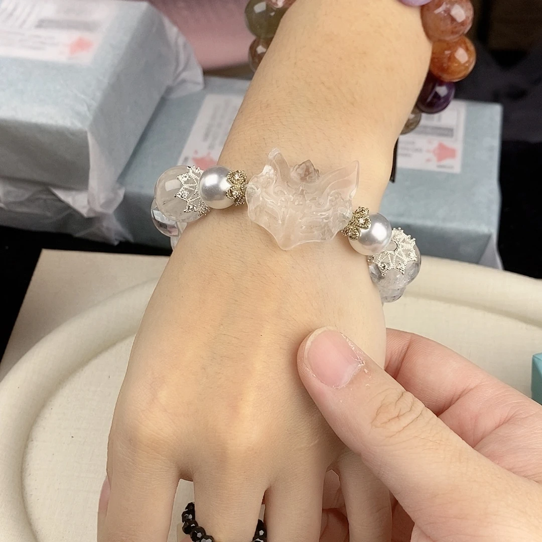 银S925镀金镶嵌手链水晶