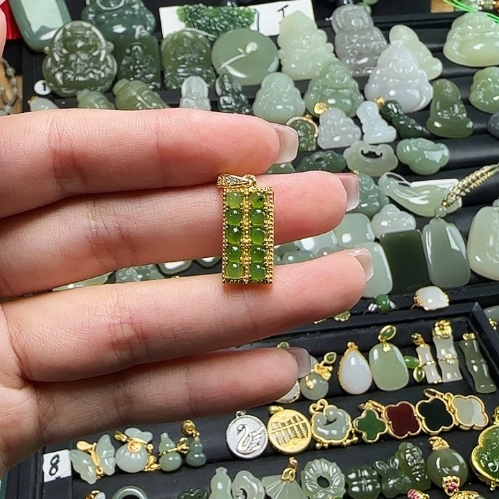 颈饰银S925镶嵌和田玉