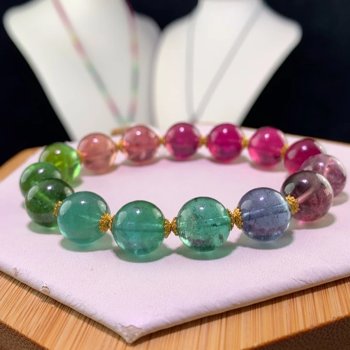 双色碧玺手链未镶嵌