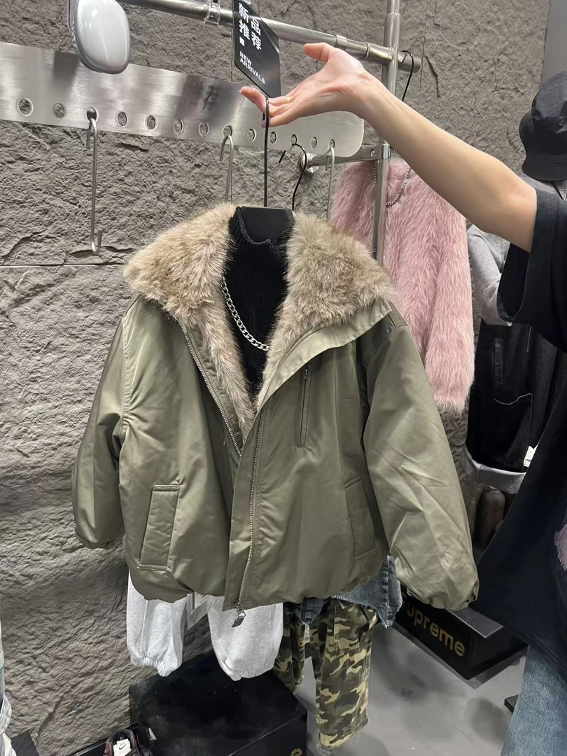 儿童棉服2025年冬季男童棉服翻领加厚棉衣韩版洋气秋冬保暖