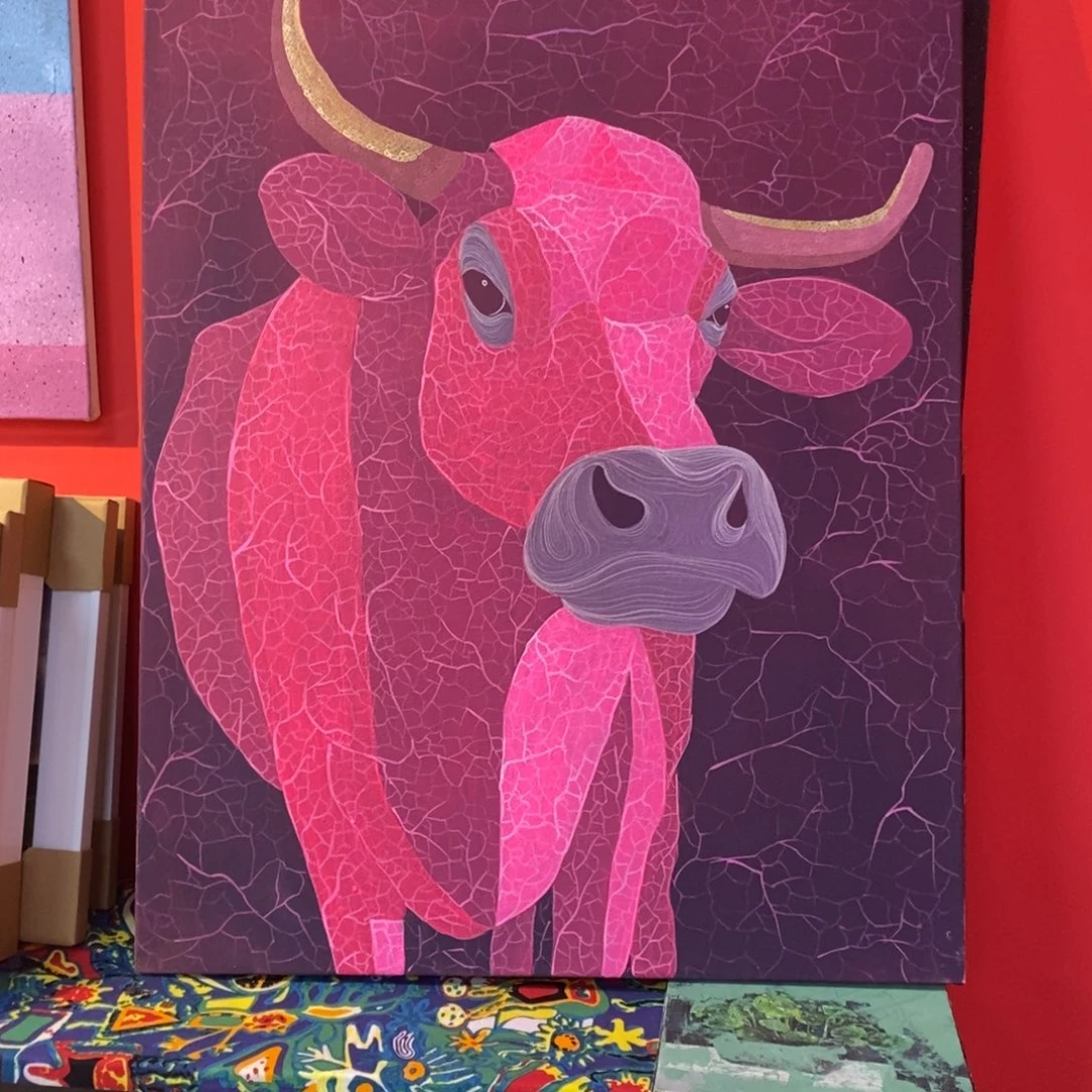欢***哥油画牛龙凯老师作品