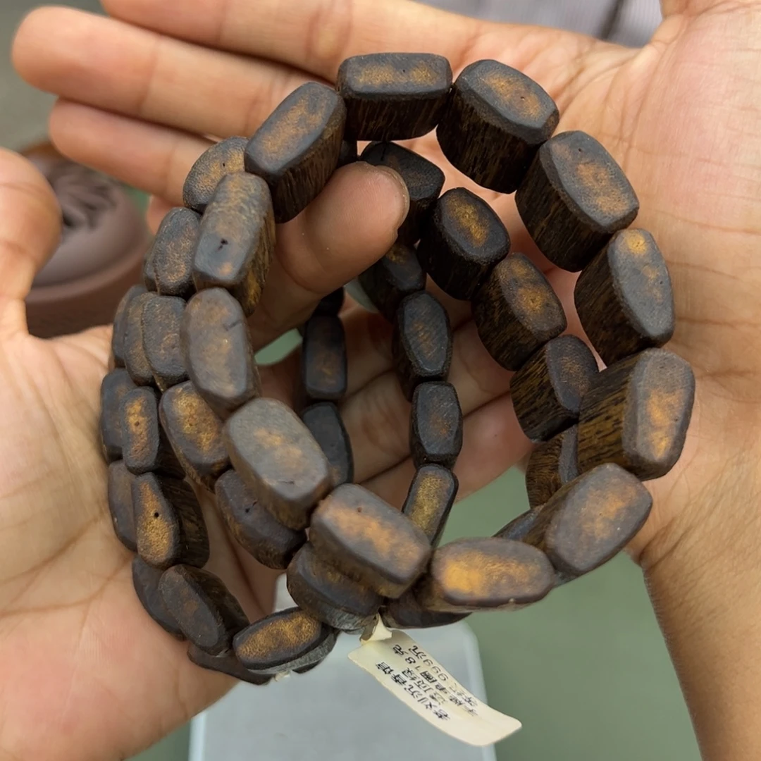 沉香手串透顶绿手牌卡1.8/18g单圈多样性发一