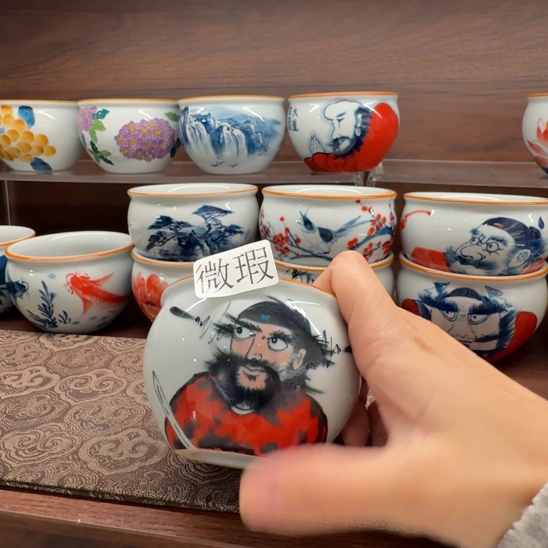微瑕釉下彩纯手绘