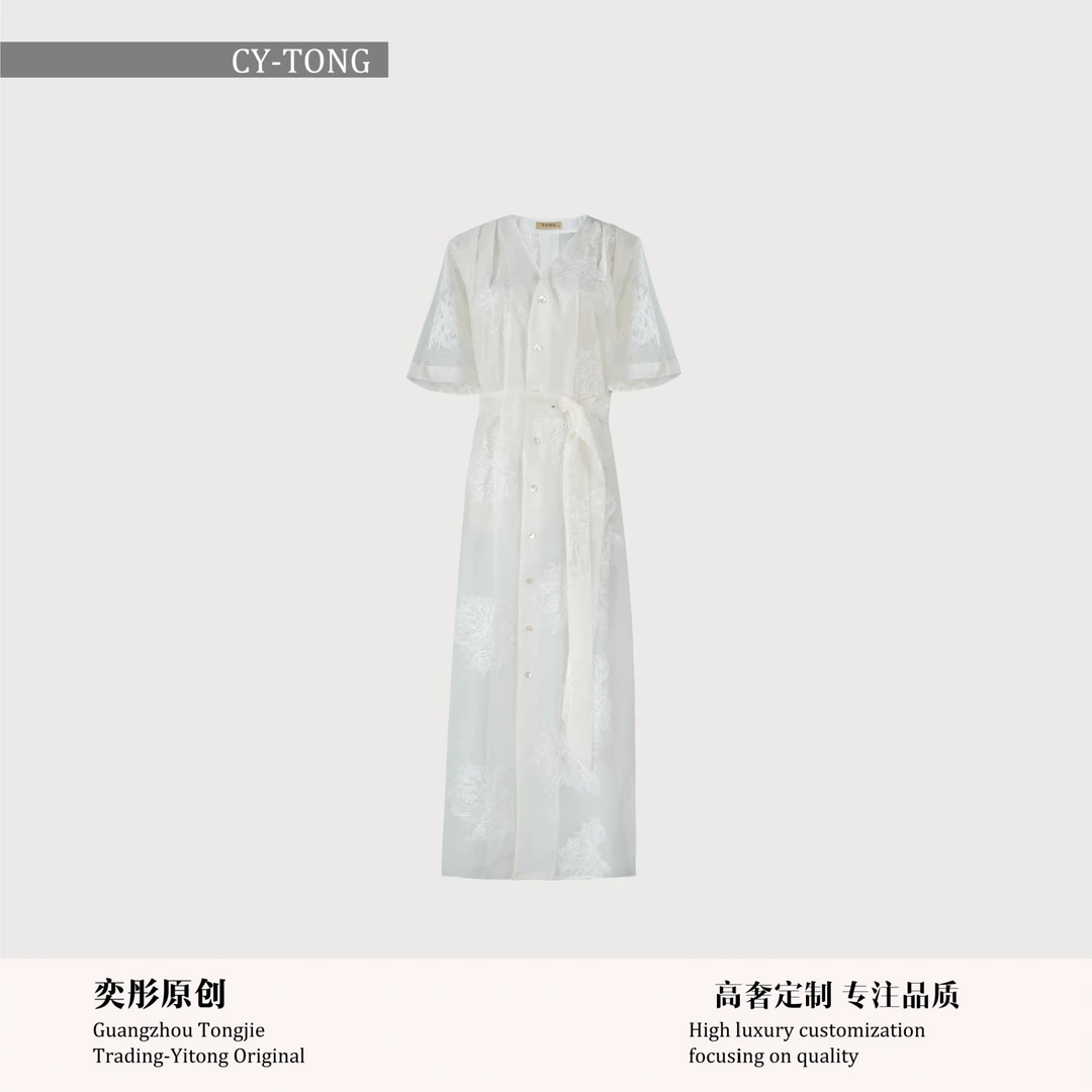 【彤姐原创】夏季气质设计感轻奢休闲连衣裙S24D011