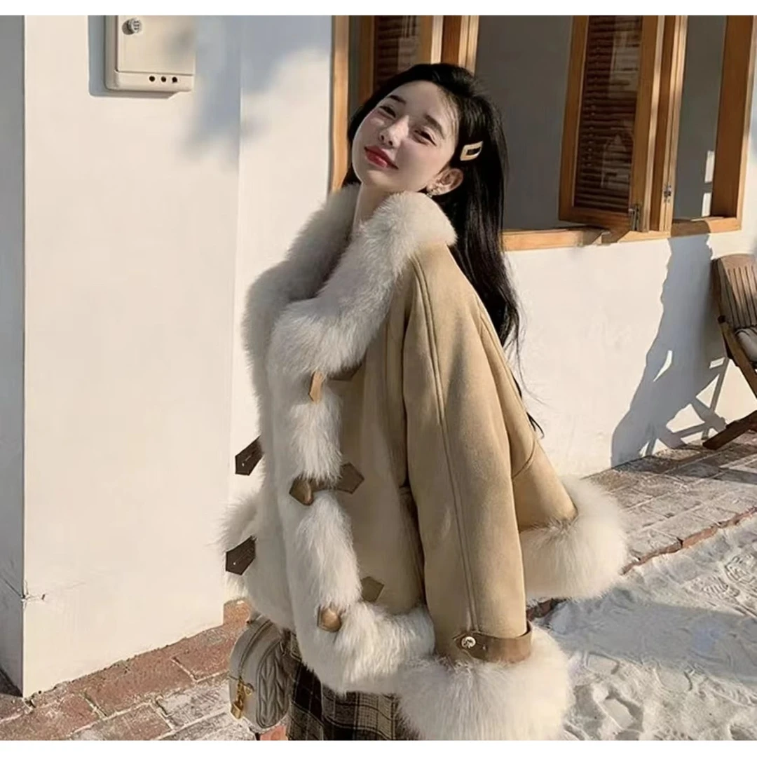 【2301-2310编码】网红时尚加绒保暖白塔韩版春秋冬女装外套