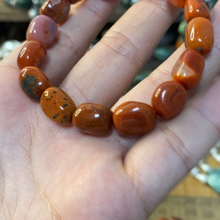 南红玛瑙手链未镶嵌奎*