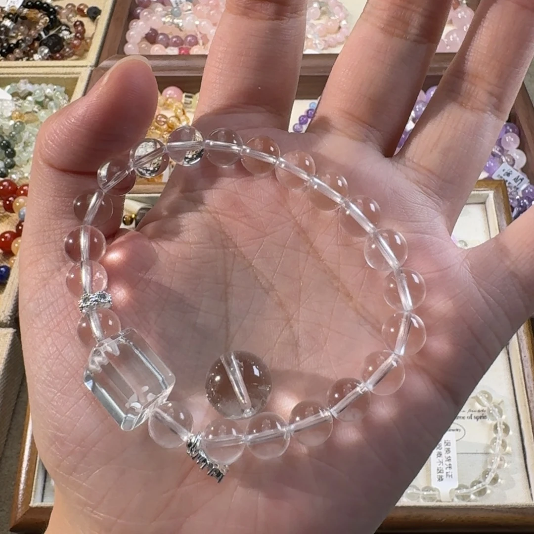 张***猫未镶嵌手链水晶白水晶