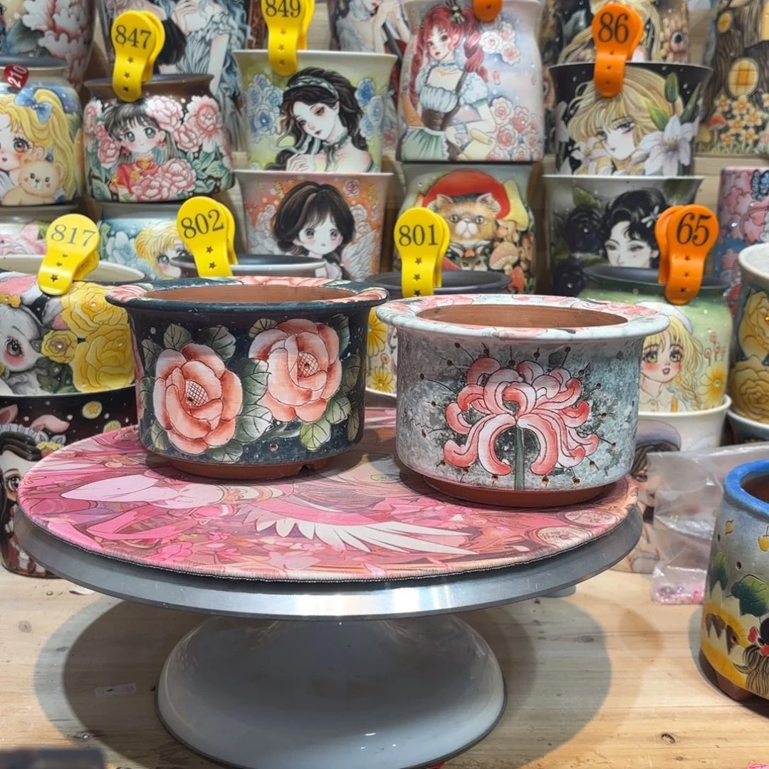 景德镇手绘花盆陶瓷10-8