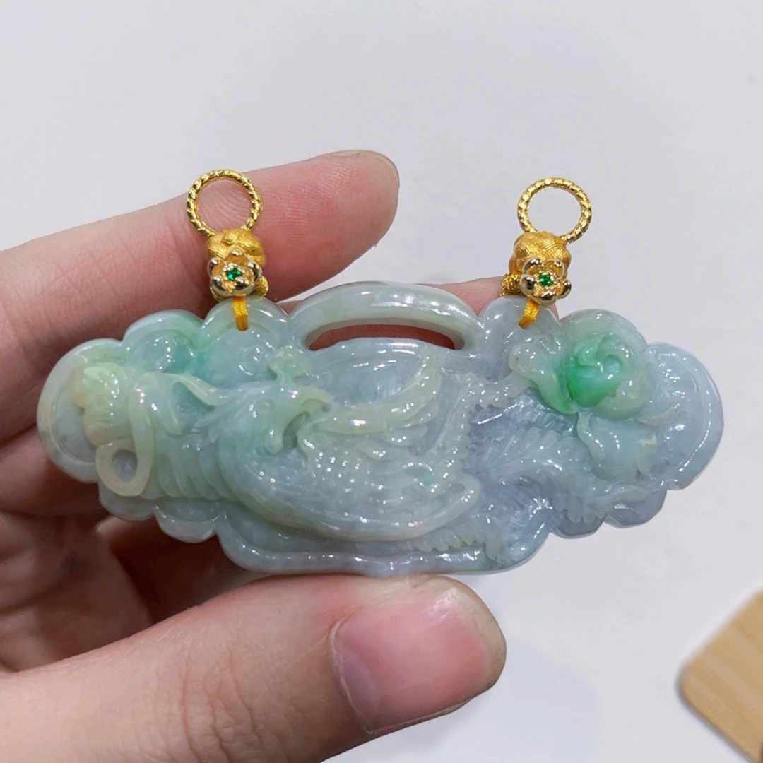 翡翠未镶嵌吊坠(赠链)代编织