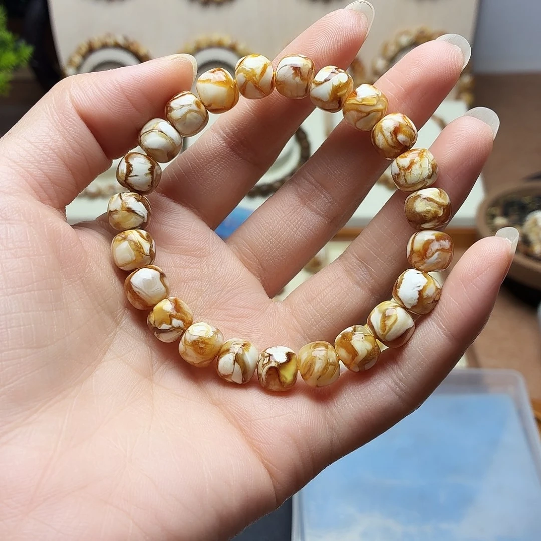 老***6沁色老型手串单圈9.6