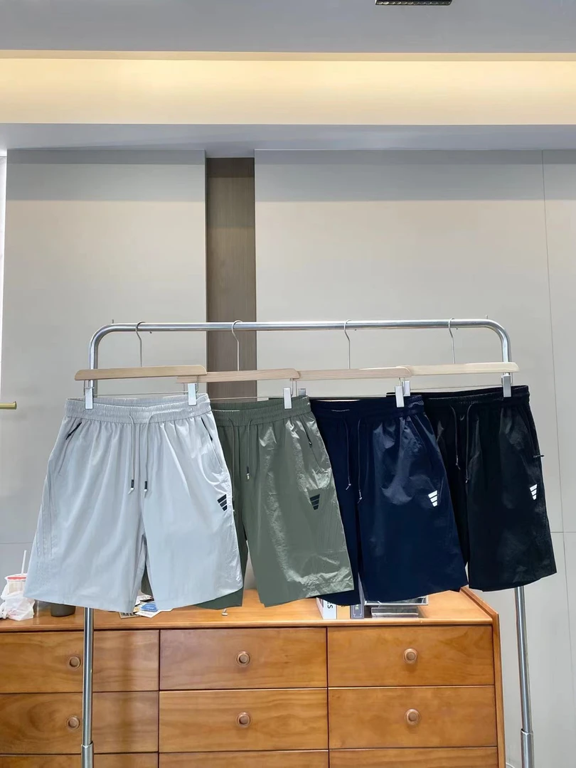 2025夏季男士速干吸湿排汗运动胶印抽绳透气直筒短裤81590