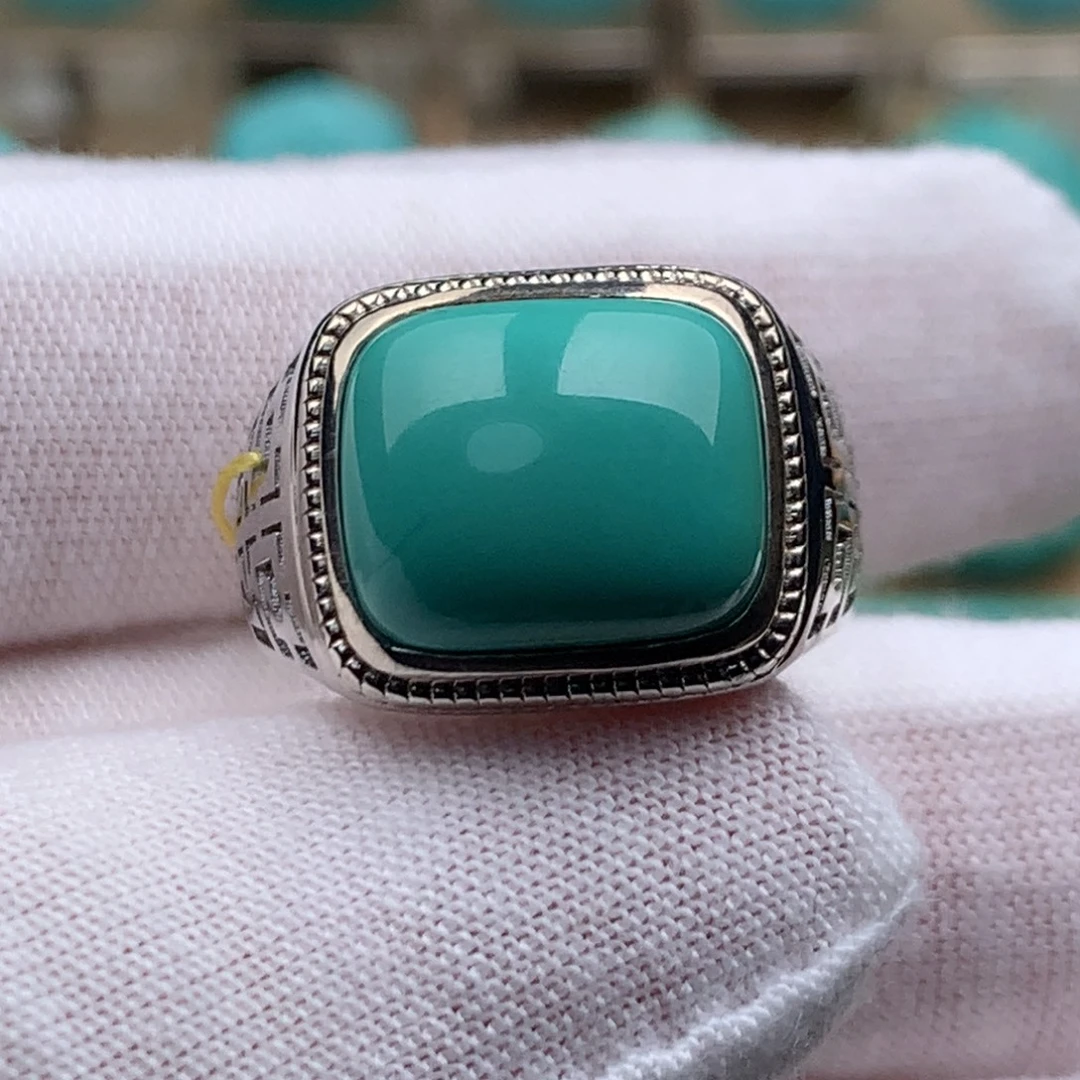 绿松石银S925镶嵌珠宝奇石