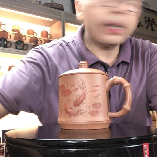 茶杯紫泥年年有余容量450