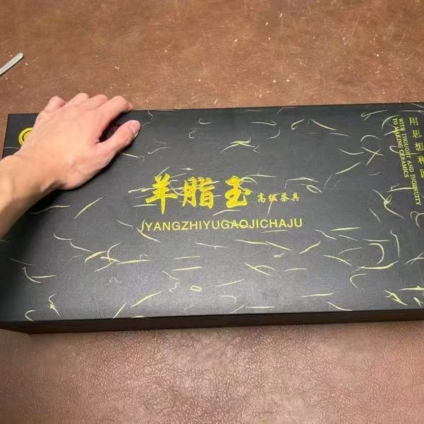 【闪购链接】德化羊脂玉传世名画清明上河图茶具套装（不带图中礼盒）