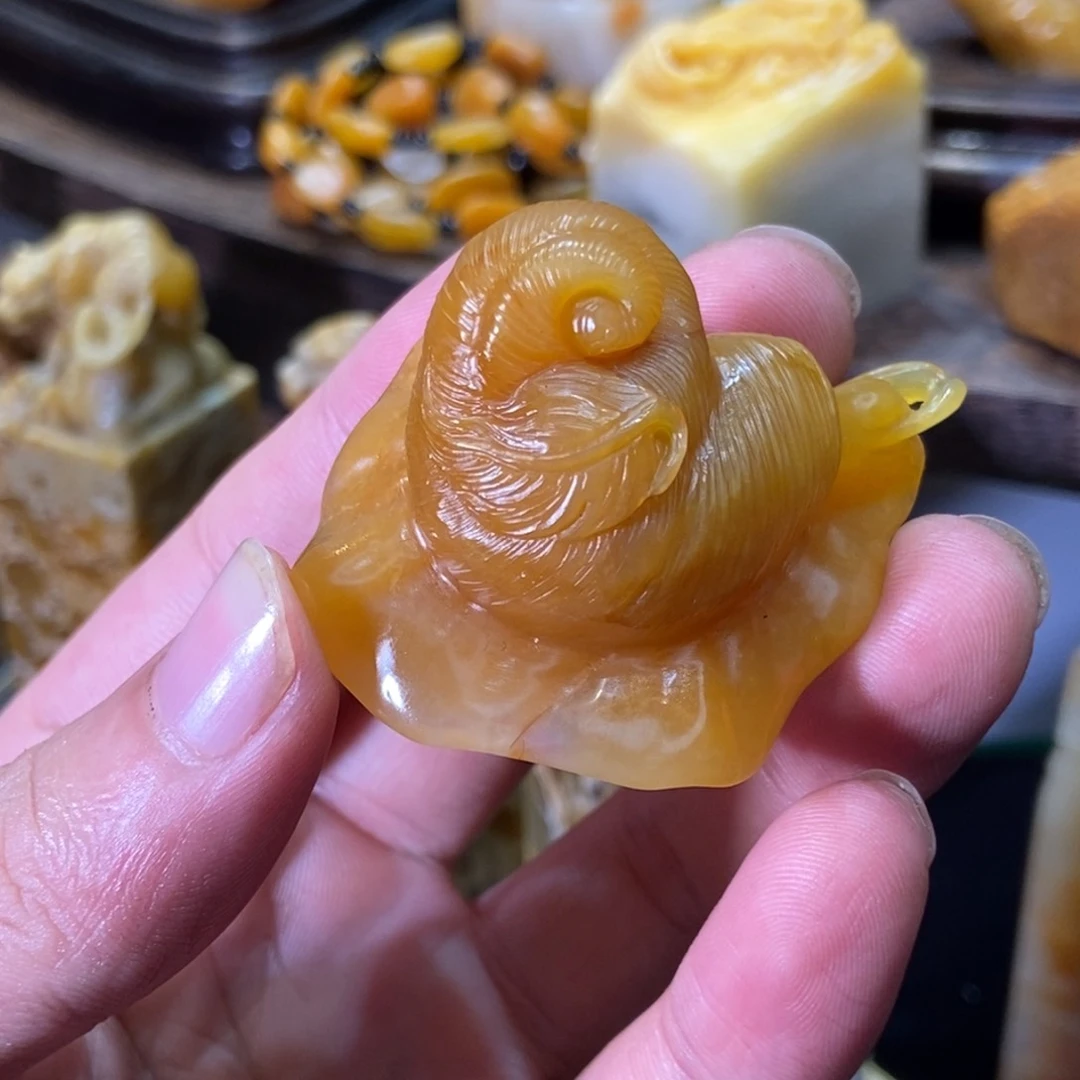 寿山石印石北部麦芽黄